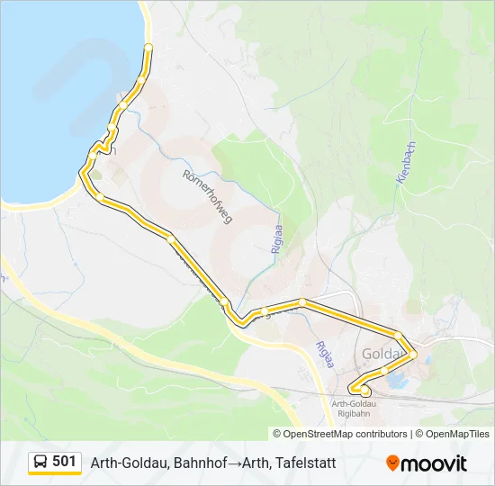 501 Bus Line Map