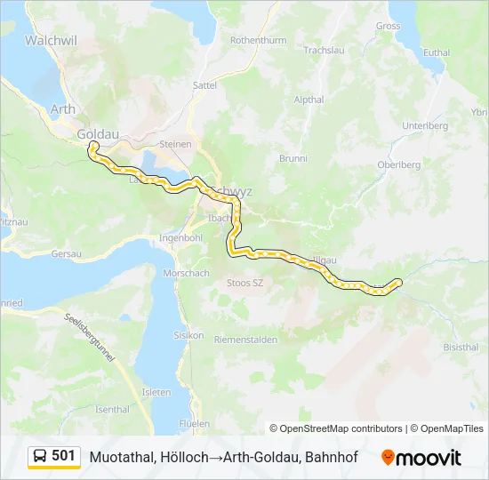 501 Bus Line Map