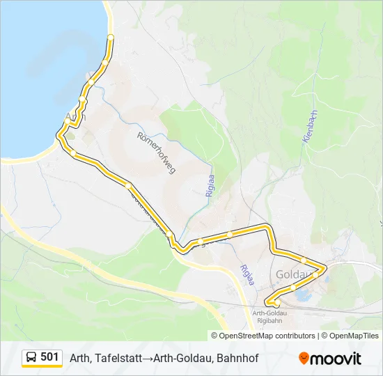 501 Bus Line Map