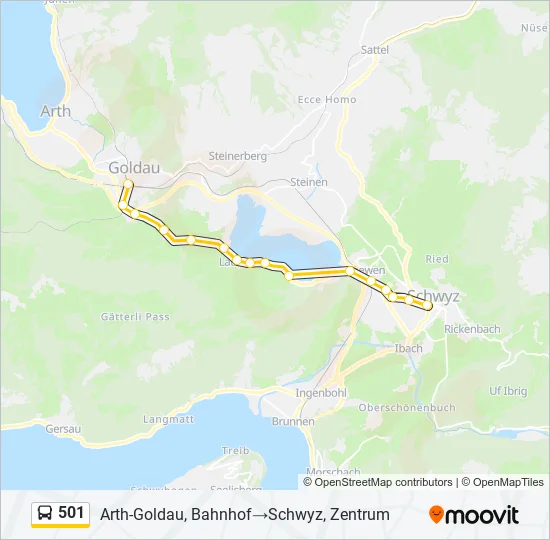 501 Bus Line Map