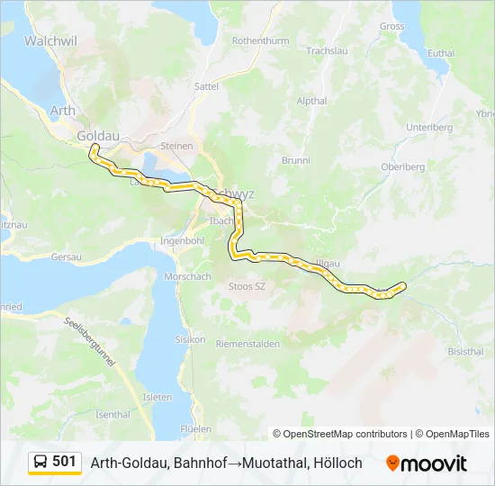 501 Bus Line Map