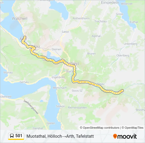 501 Bus Line Map