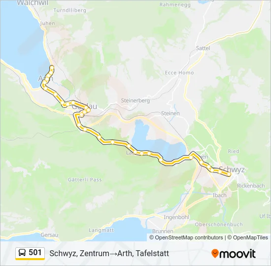 501 Bus Line Map
