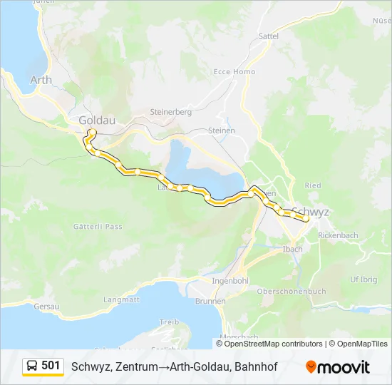 501 Bus Line Map