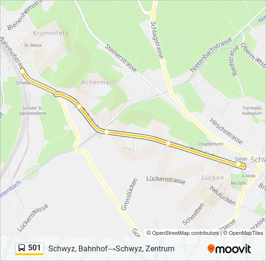 501 Bus Line Map