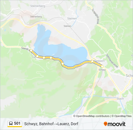 501 Bus Line Map