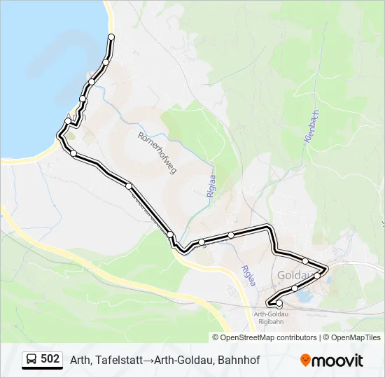 502 Bus Line Map