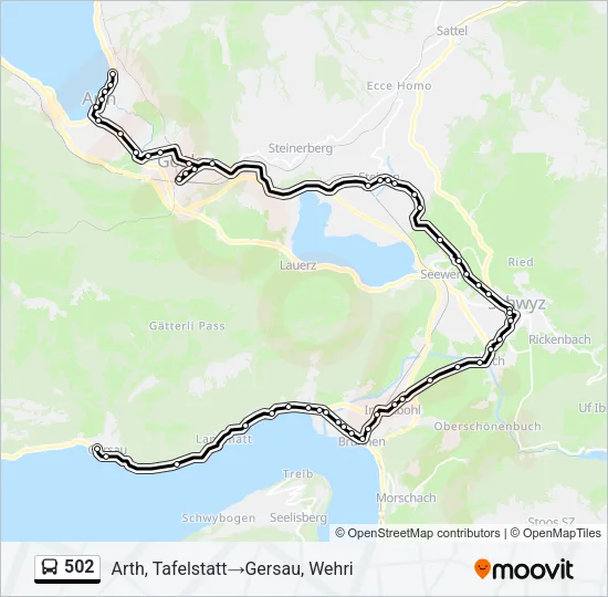 502 Bus Line Map