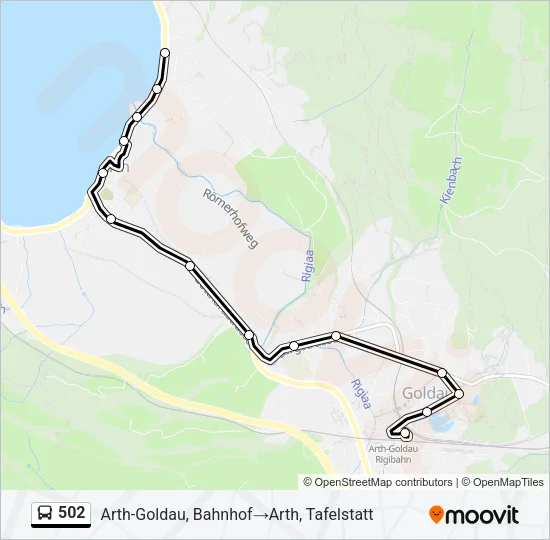 502 Bus Line Map