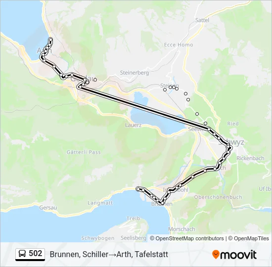 502 Bus Line Map