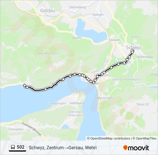 502 bus Line Map