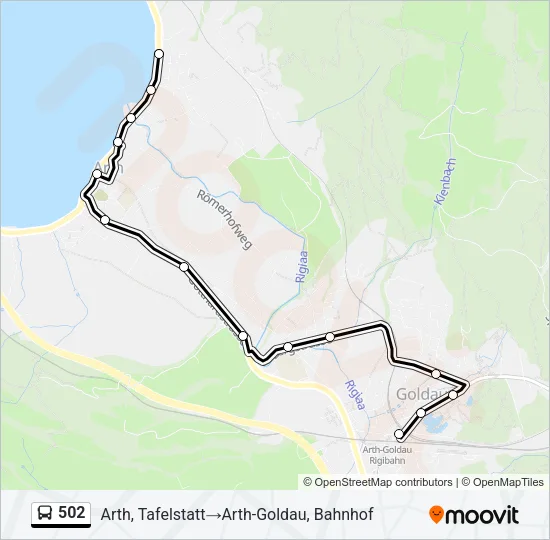 502 Bus Line Map