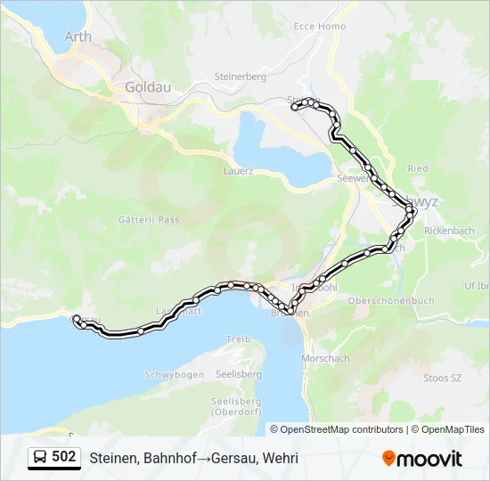 502 Bus Line Map