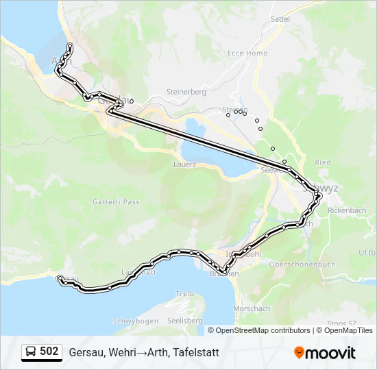 502 Bus Line Map