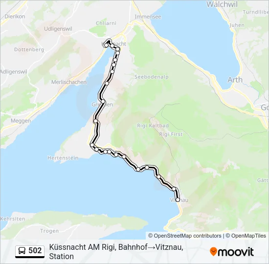 502 Bus Line Map