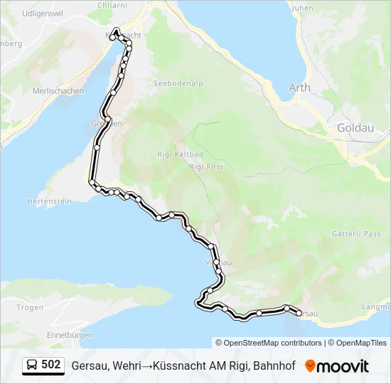 502 Bus Line Map