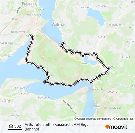 502 Bus Line Map