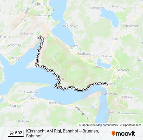 502 Bus Line Map