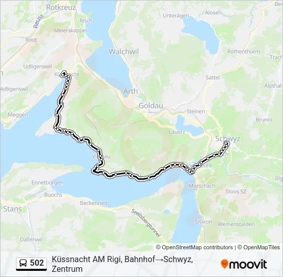 502 Bus Line Map