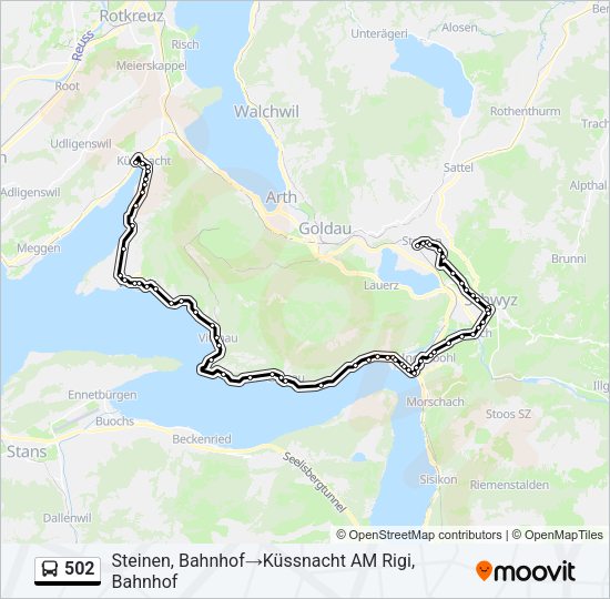 502 Bus Line Map