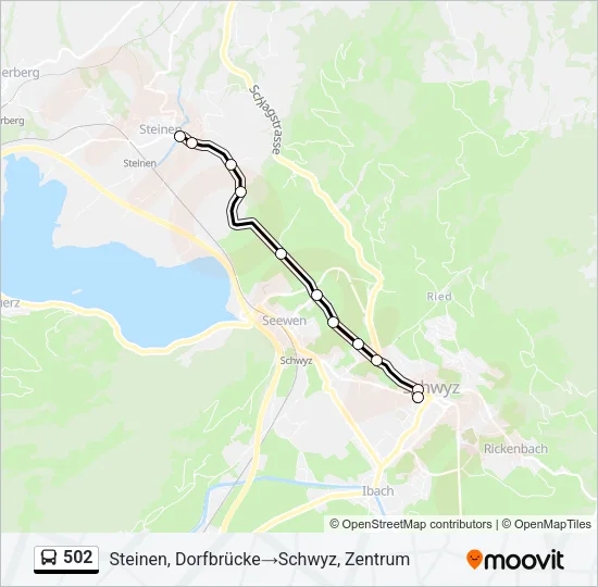 502 Bus Line Map