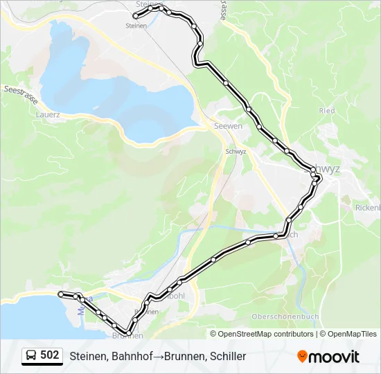 502 Bus Line Map