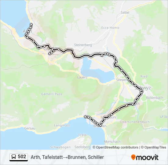 502 Bus Line Map