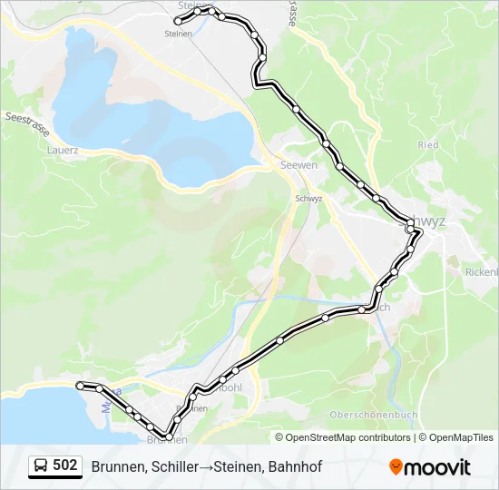 502 Bus Line Map
