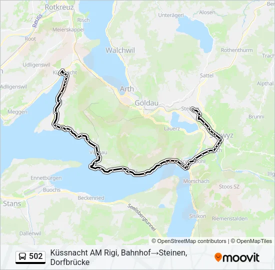 502 Bus Line Map