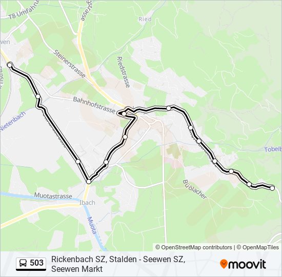 503 bus Line Map