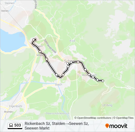 Plan de la ligne 503 de bus