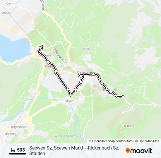 503 bus Line Map