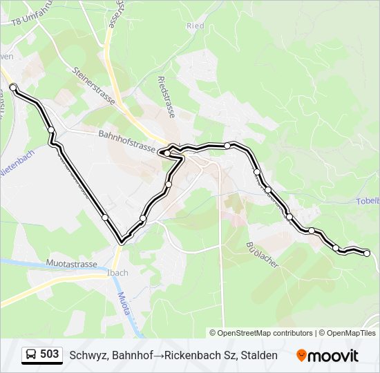 503 Bus Line Map