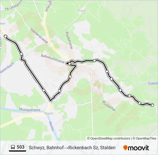 503 Bus Line Map
