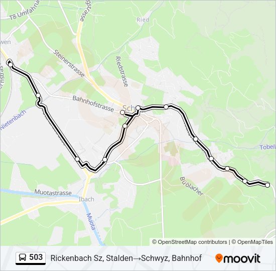 503 Bus Line Map