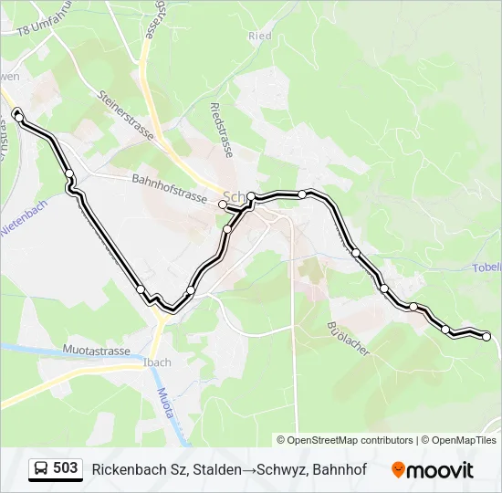 503 Bus Line Map