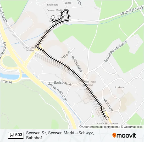 503 Bus Line Map