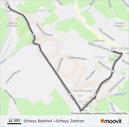 503 Bus Line Map