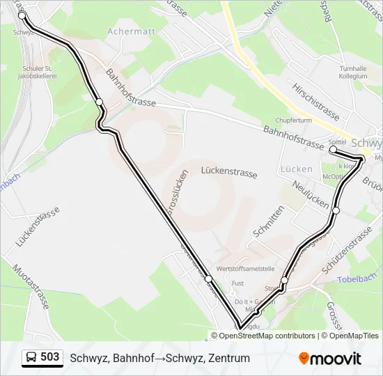 503 Bus Line Map