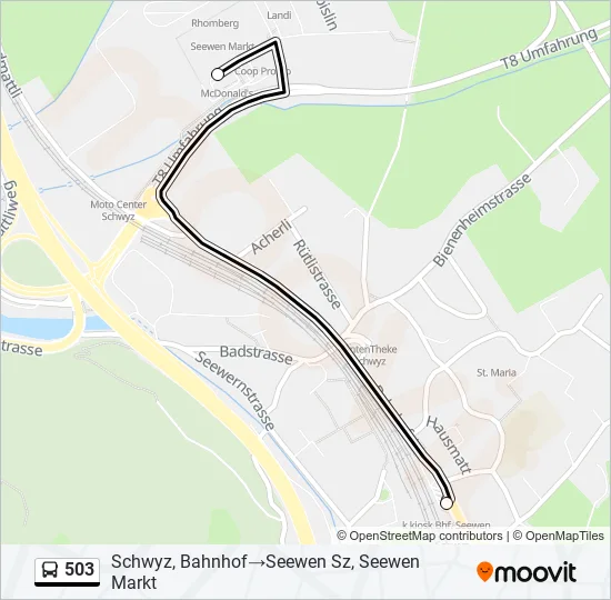 Plan de la ligne 503 de bus