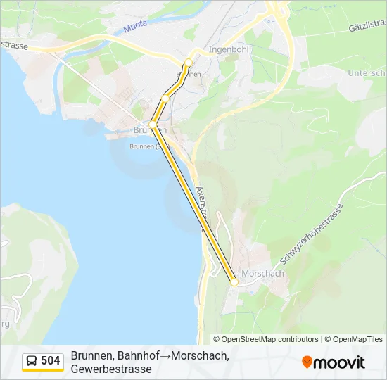 504 Bus Line Map