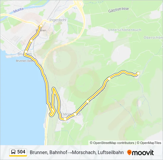504 Bus Line Map