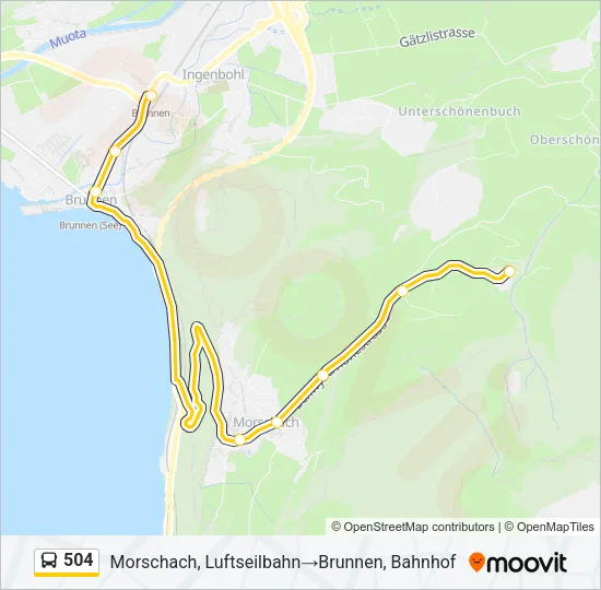 504 Bus Line Map