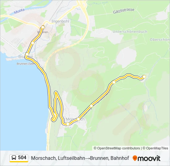 504 Bus Line Map