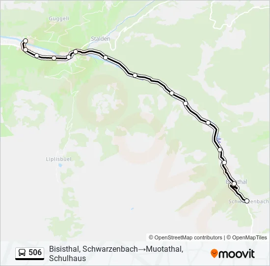 Buslinie 506 Karte
