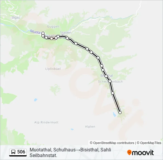 506 Bus Line Map