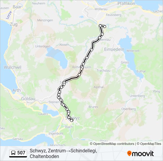 507 Bus Line Map