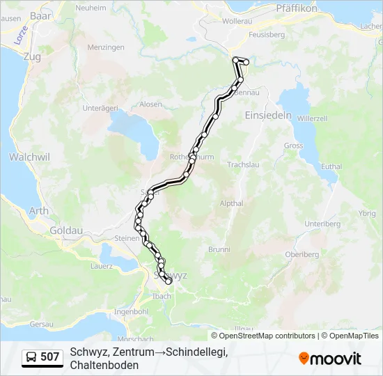 507 Bus Line Map