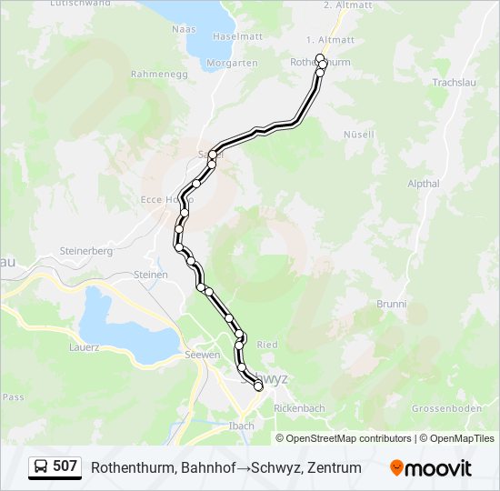 507 Bus Line Map