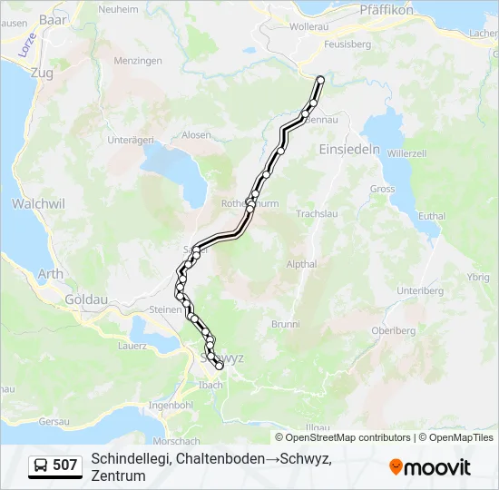 507 Bus Line Map